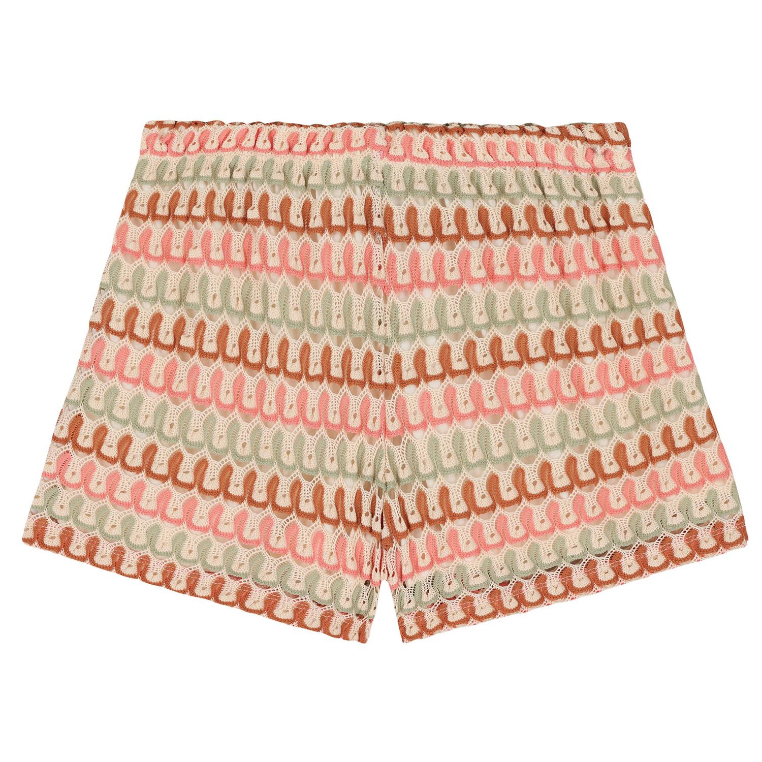 Girls Multi-Coloured Knitted Shorts Set, 3, hi-res