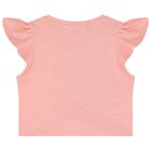 طقم شورت بنات بطبعة متعرجة باللون الوردي, 1, hi-res