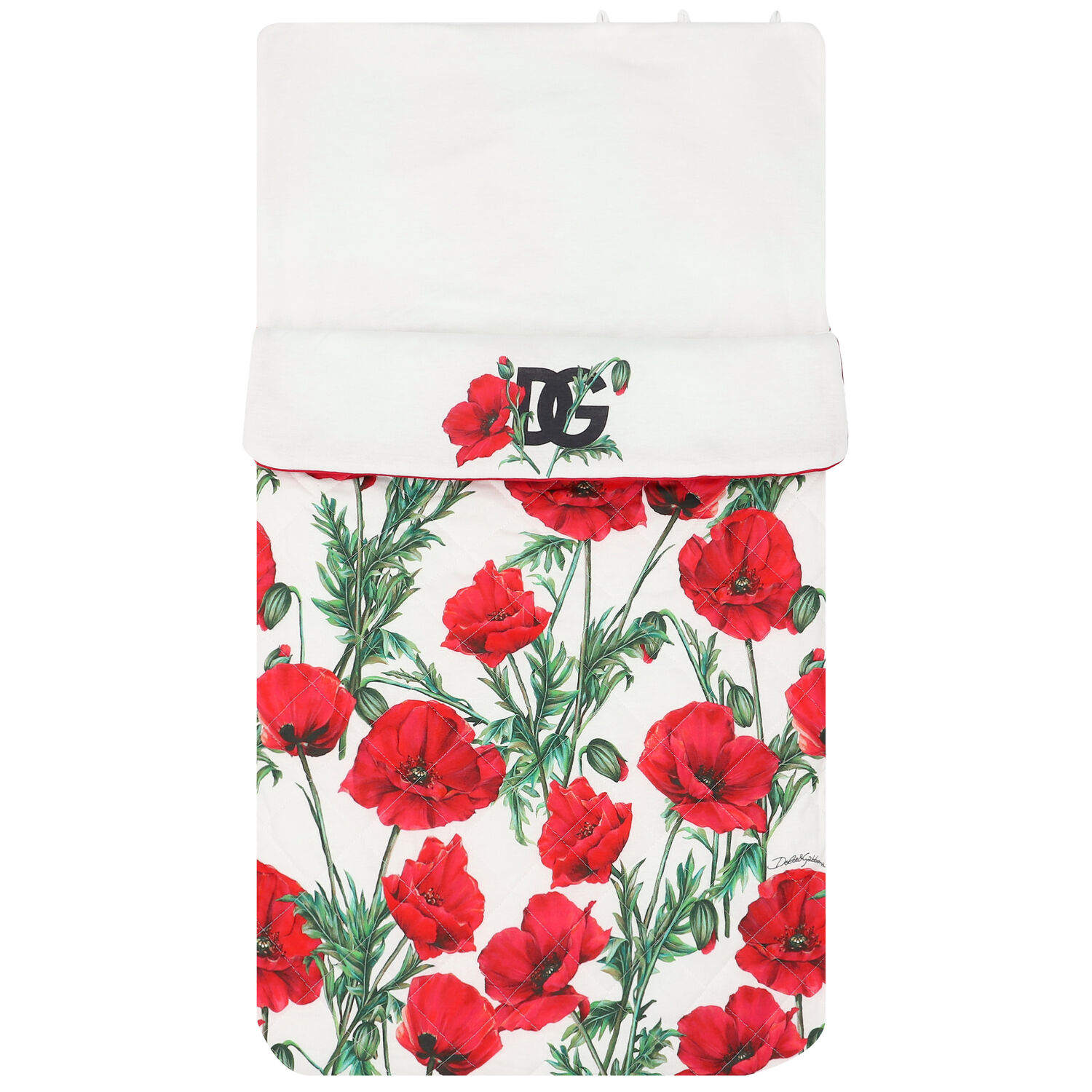 Baby Girls White & Red Poppy Nest, 1, hi-res