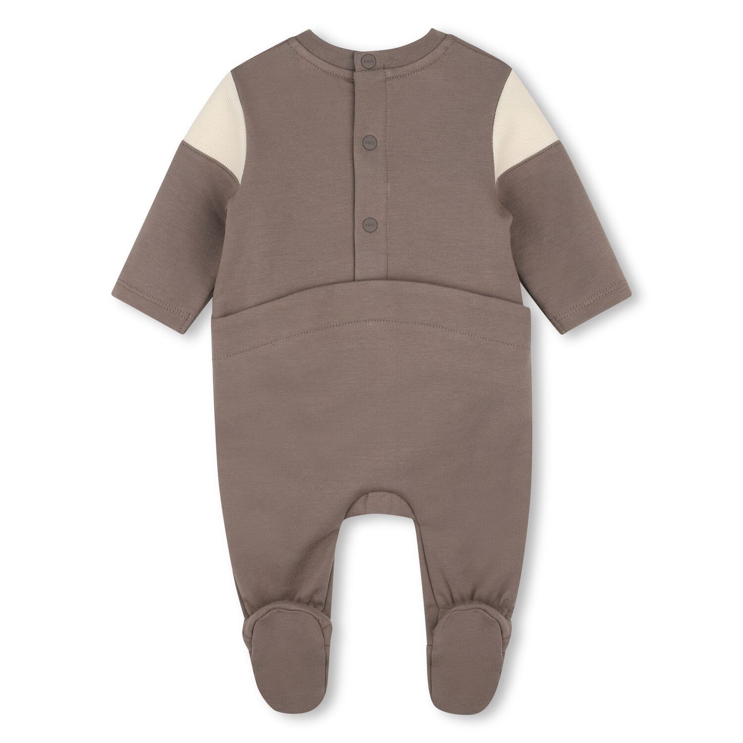 Baby Boys Grey Logo Babygrow, 1, hi-res