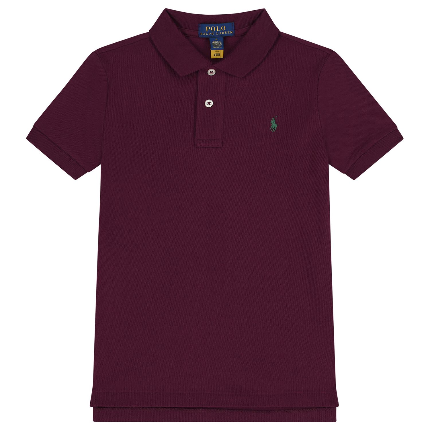 Boys Burgundy Logo Polo Shirt, 1, hi-res image number null