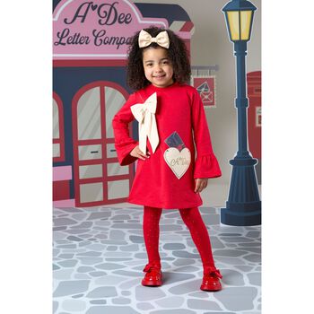 Girls Red Logo Handbag Dress