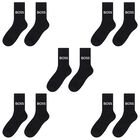 Black Logo Socks ( 5-Pack ), 1, hi-res