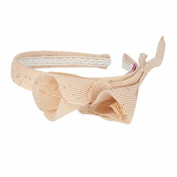 Girls Beige Embellished Hairband