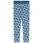 Girls Blue Logo Heart Leggings, 1, hi-res