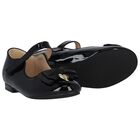 حذاء  بنات باليرينا بفيونكة باللون الاسود , 2, hi-res