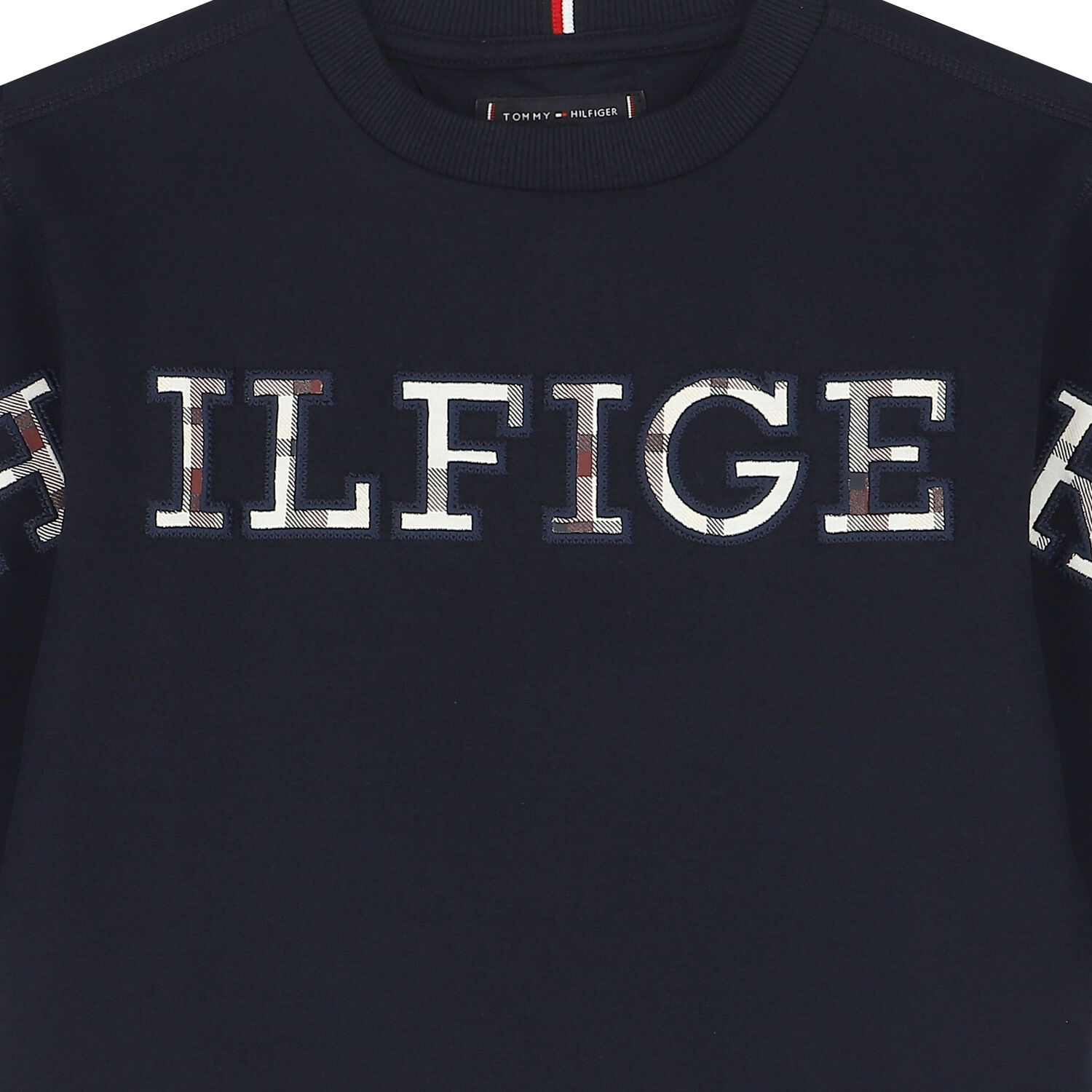 سويت شيرت أولاد بالشعار باللون الكحلى, 1, hi-res