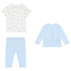 Baby Boys Ivory & Blue Tracksuit Set, 2, hi-res
