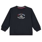 بدلة رياضية أولاد بالشعار باللون الكحلي , 1, hi-res