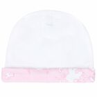 Girls White & Pink Geo Map Baby Hat, 2, hi-res