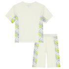 Boys Ivory Logo Shorts Set, 1, hi-res