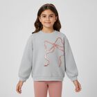 Girls Grey & Pink Bow Leggings Set, 3, hi-res