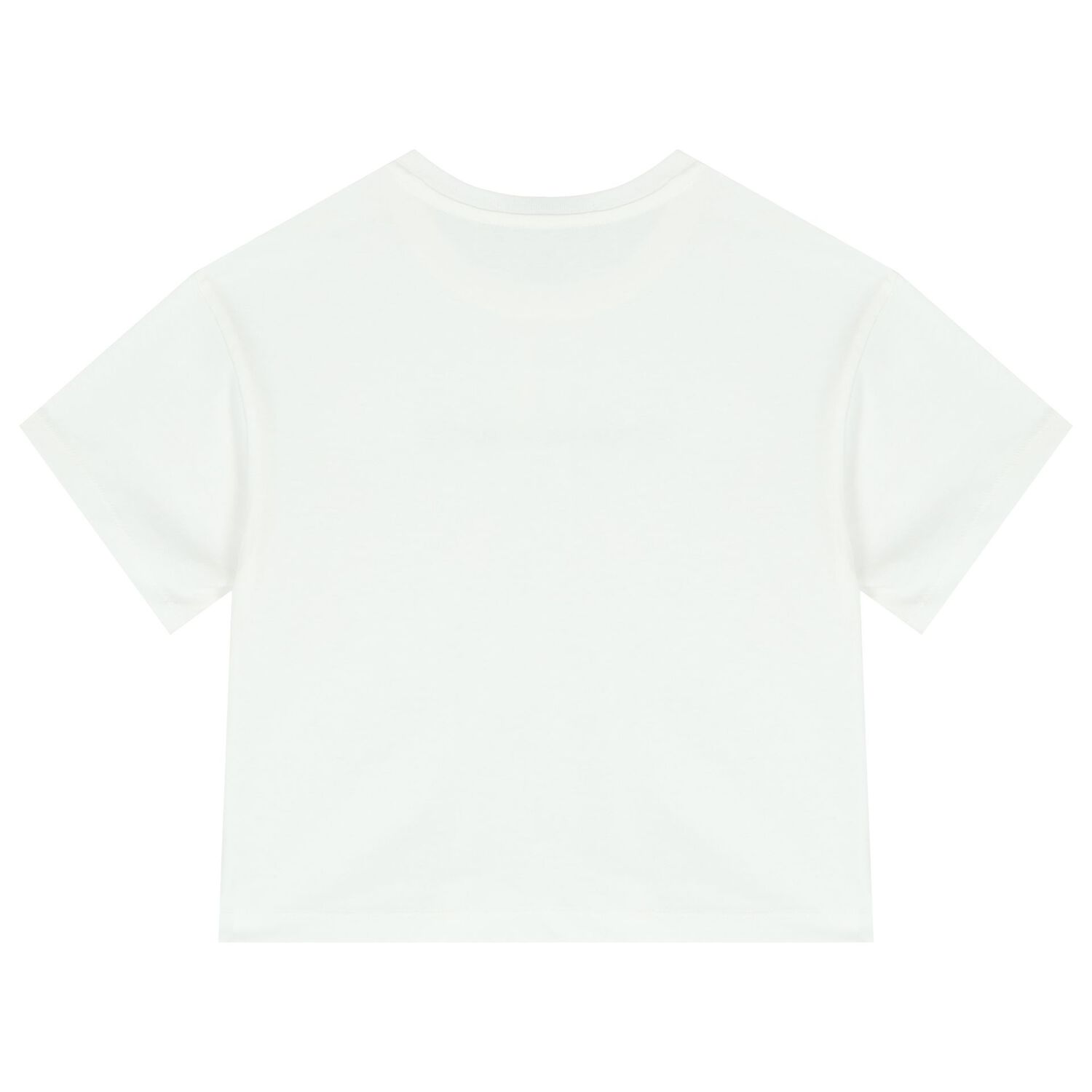 Girls White Logo T-Shirt, 1, hi-res