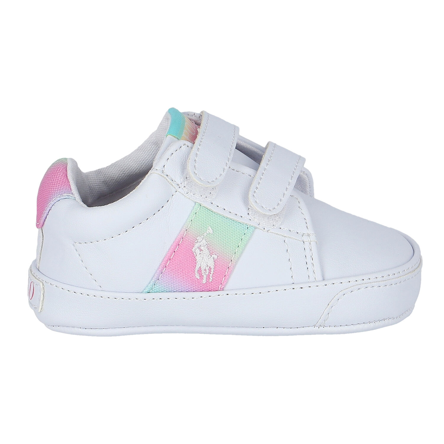 Baby Girls White Logo Pre Walker Shoes, 1, hi-res