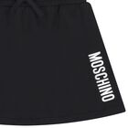 Girls Black Logo Skirt, 2, hi-res