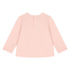 Younger Girls Ivory Logo Long Sleeve Top, 2, hi-res