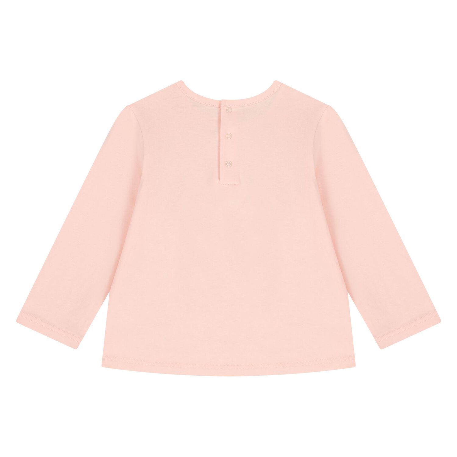 Younger Girls Ivory Logo Long Sleeve Top, 2, hi-res image number null