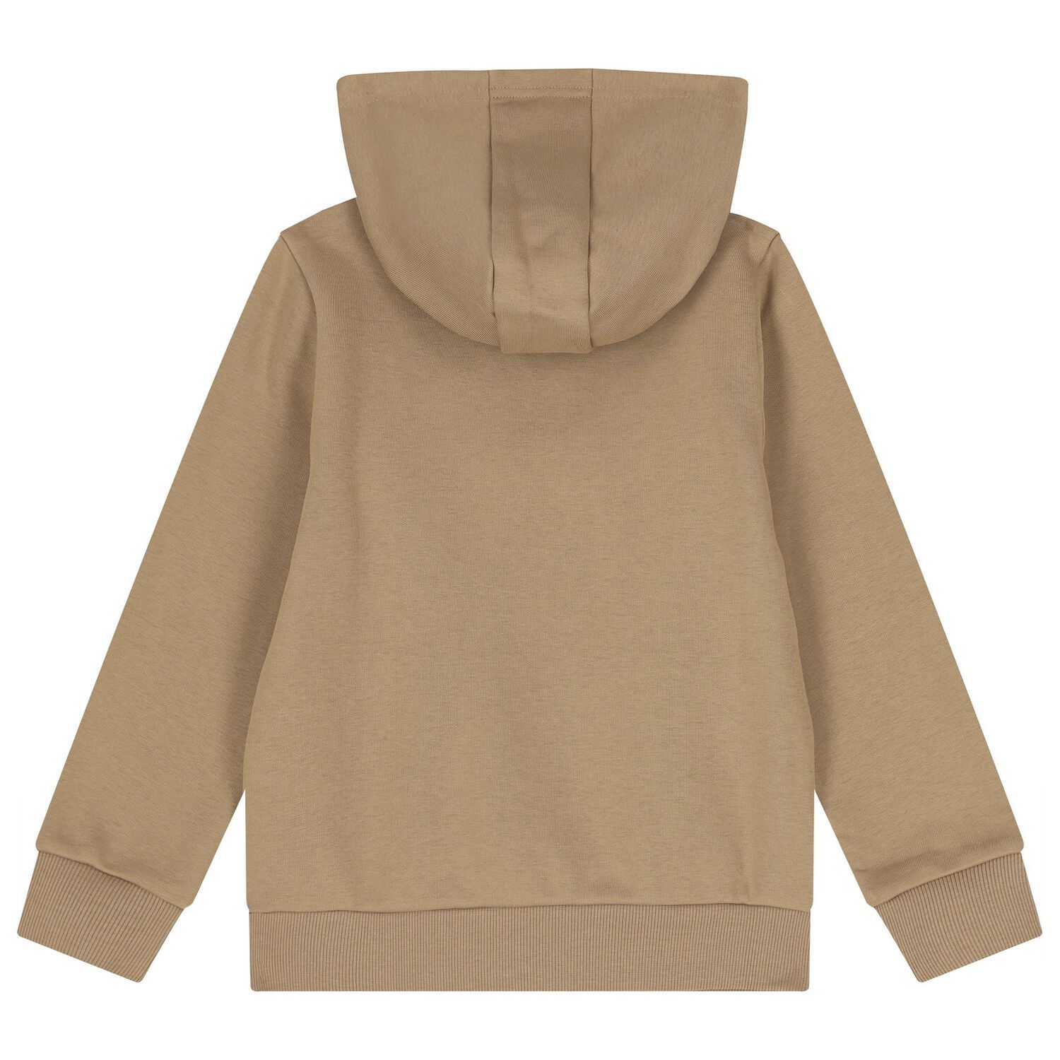 Boys Beige Logo Hooded Top, 2, hi-res