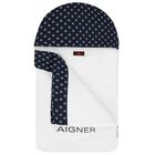 مدس للأولاد بالشعار باللون الأبيض و الكحلى , 1, hi-res