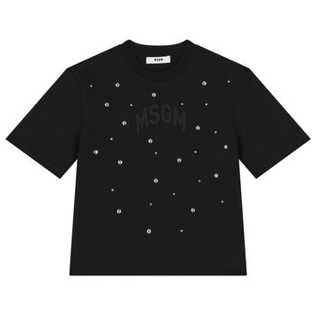 Girls Black Logo T-Shirt
