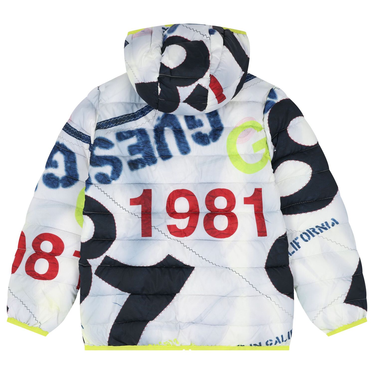 جاكيت أولاد مبطن باللونين الأبيض والأزرق للأولاد, 1, hi-res image number null