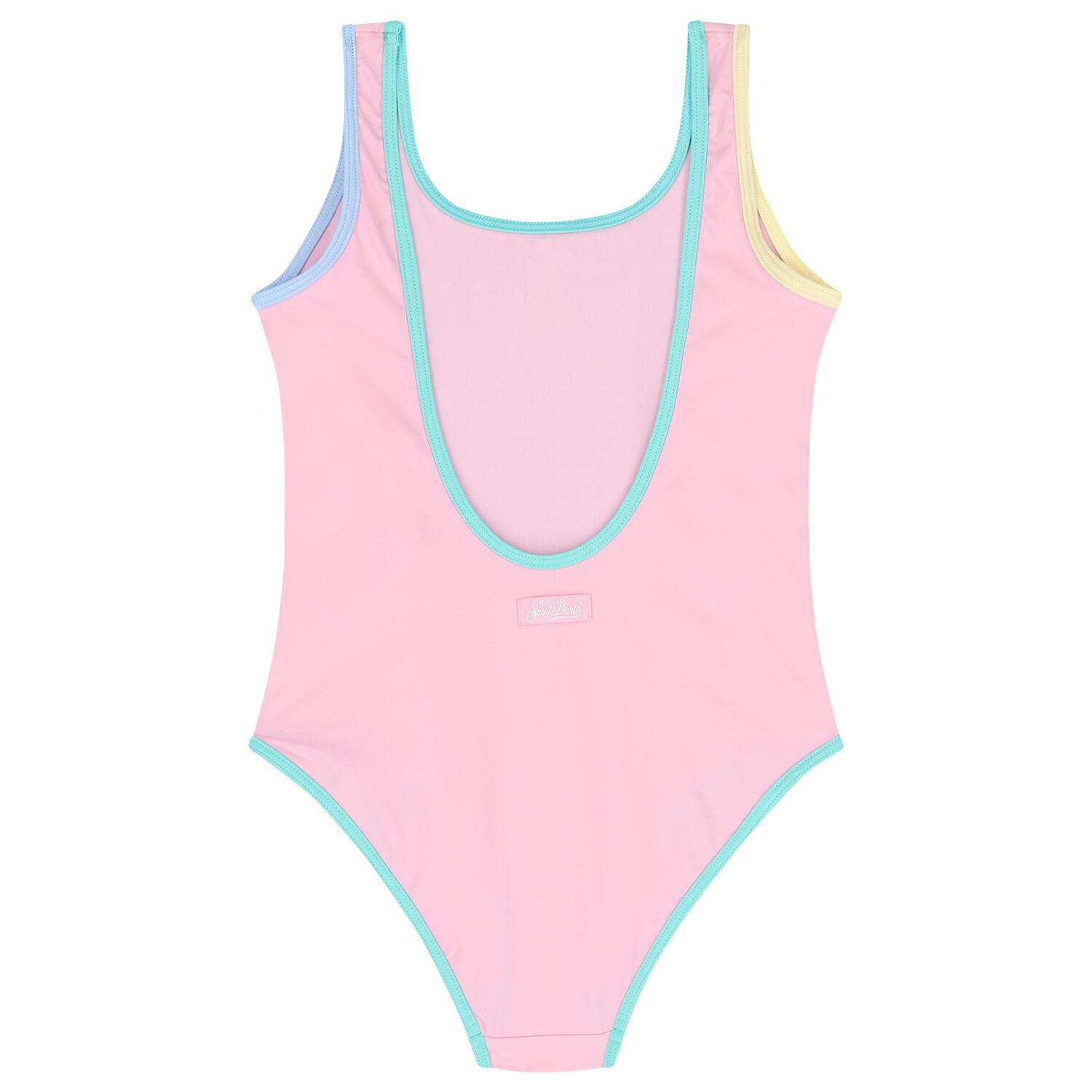 Girls Pink Logo Swimsuit, 1, hi-res