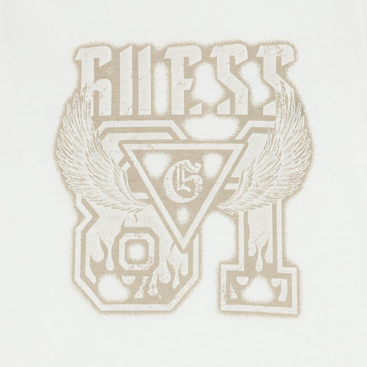 تي شيرت أولاد بالشعار باللون الأبيض, 1, hi-res