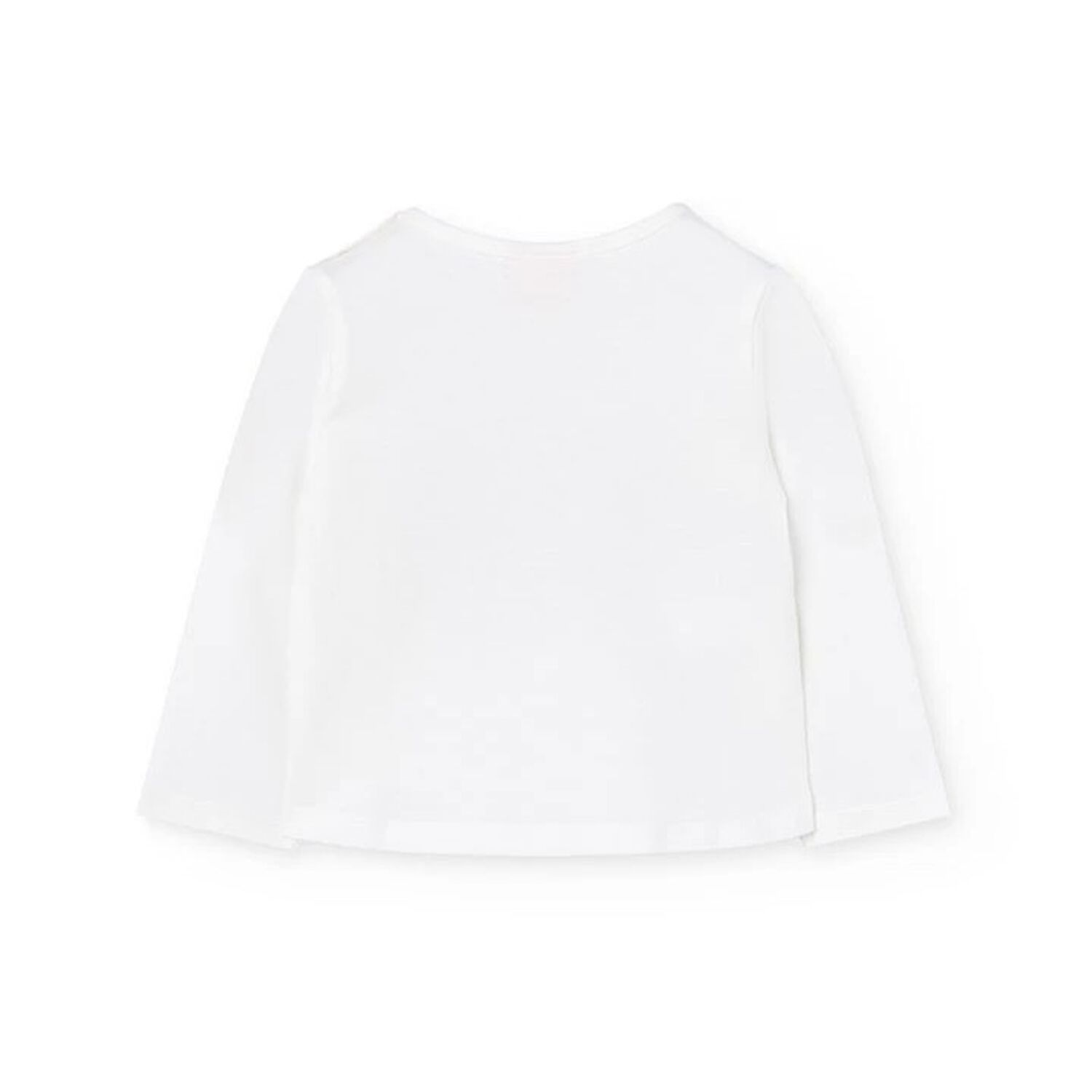Girls White Building Long Sleeve Top, 1, hi-res