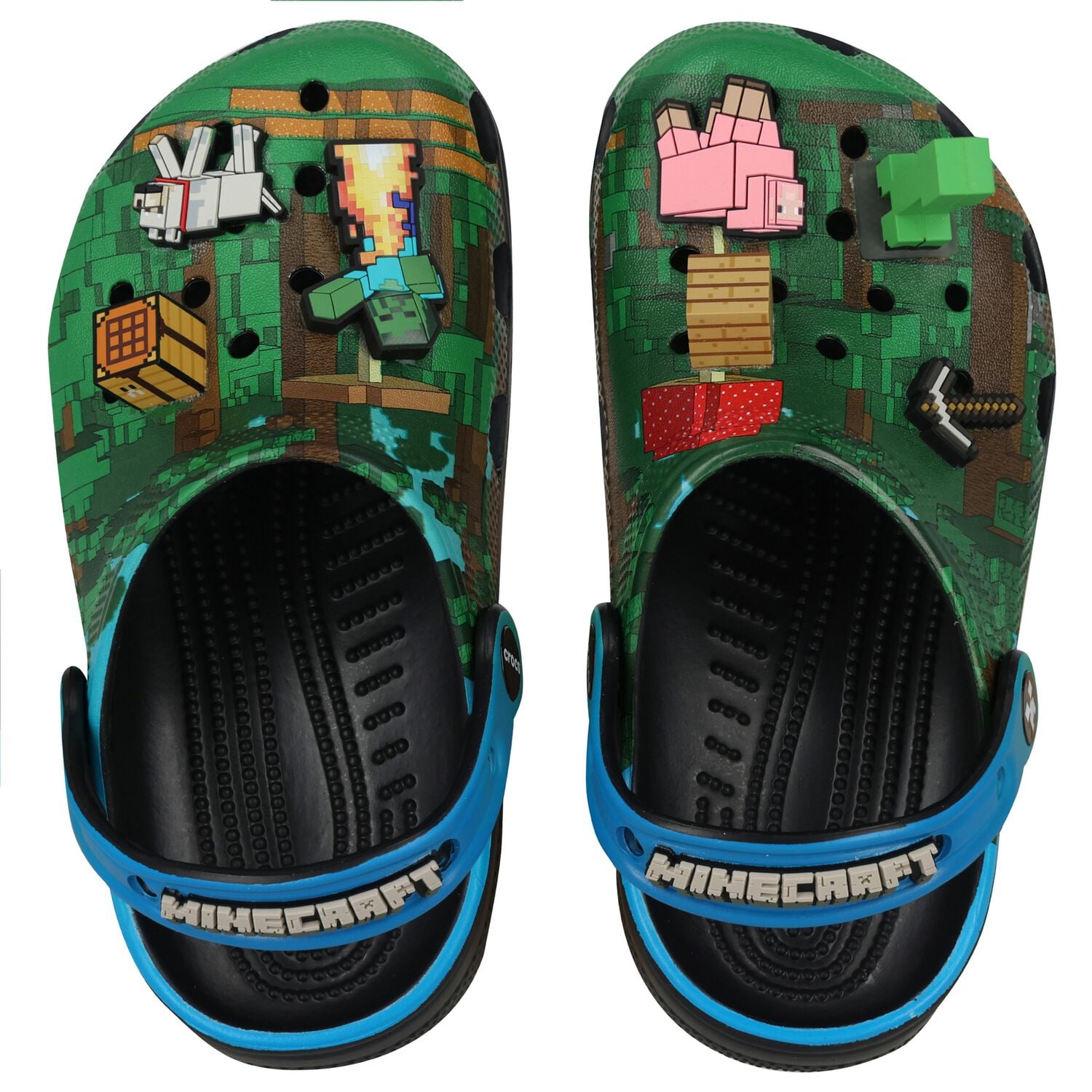 Black & Green Minecraft Classic Clogs Sandals, 1, hi-res