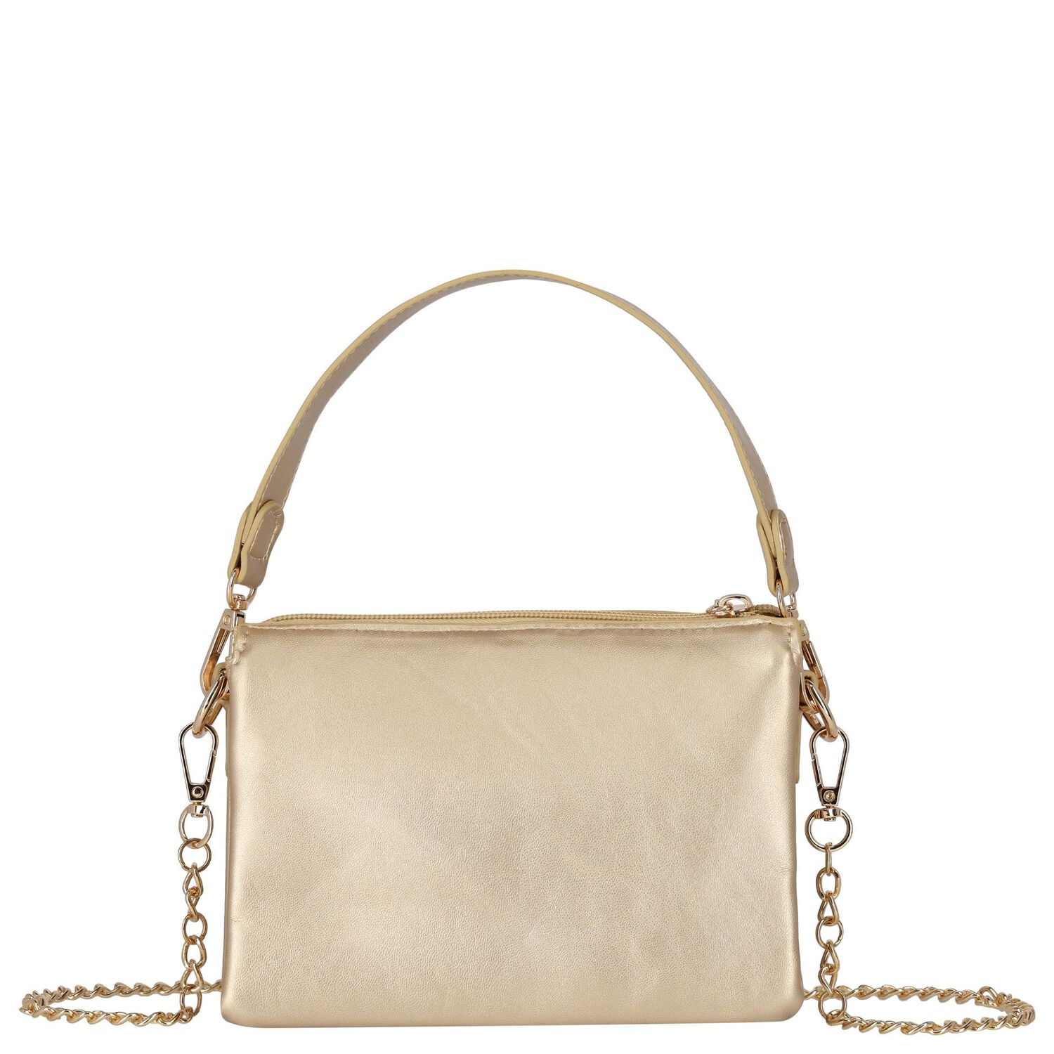 Girls Gold Logo Handbag, 4, hi-res