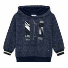 Boys Navy Blue Hooded Sweatshirt, 1, hi-res