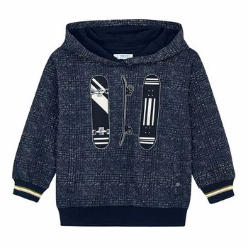 Boys Navy Blue Hooded Sweatshirt