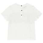 Younger Boys White & Blue Zig Zag T-Shirt, 1, hi-res