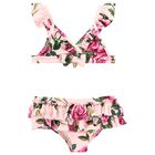 Girls Pink Floral Bikini, 3, hi-res