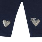 Baby Girls Pink & Navy Blue Heart Leggings Set, 1, hi-res