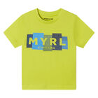 Younger Boys Neon Green Logo T-Shirt, 2, hi-res