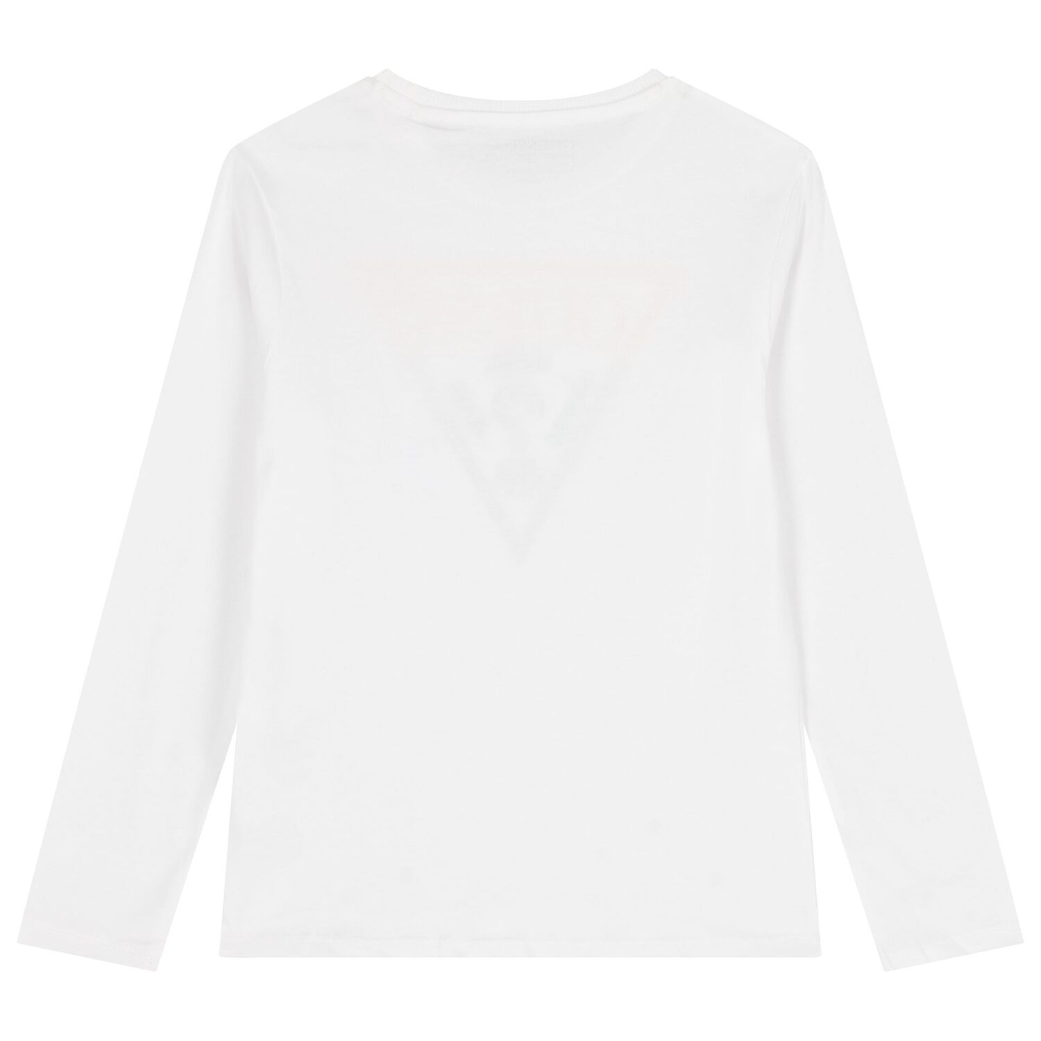Boys White Logo Long Sleeve Top , 1, hi-res
