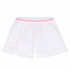 Girls White Logo Shorts, 1, hi-res