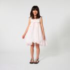 Girls Mini Me Pink Bow Organza Dress, 1, hi-res