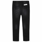 Girls Black Jeggings, 1, hi-res