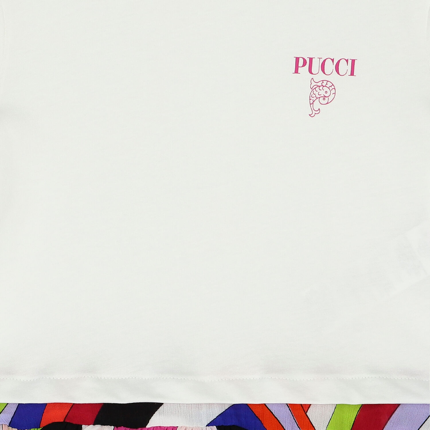  تيشيرت بنات بالشعار باللون العاجي, 1, hi-res