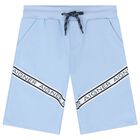 Younger Boys Blue Logo Shorts, 3, hi-res