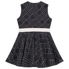 Girls Black Logo Dress, 3, hi-res