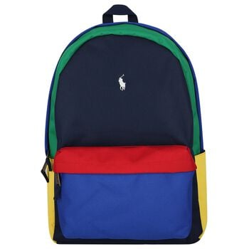 Multi-Coloured Canvas Pony Logo Backpack ( 44cm )