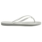 Girls Grey Logo Flip Flops, 2, hi-res