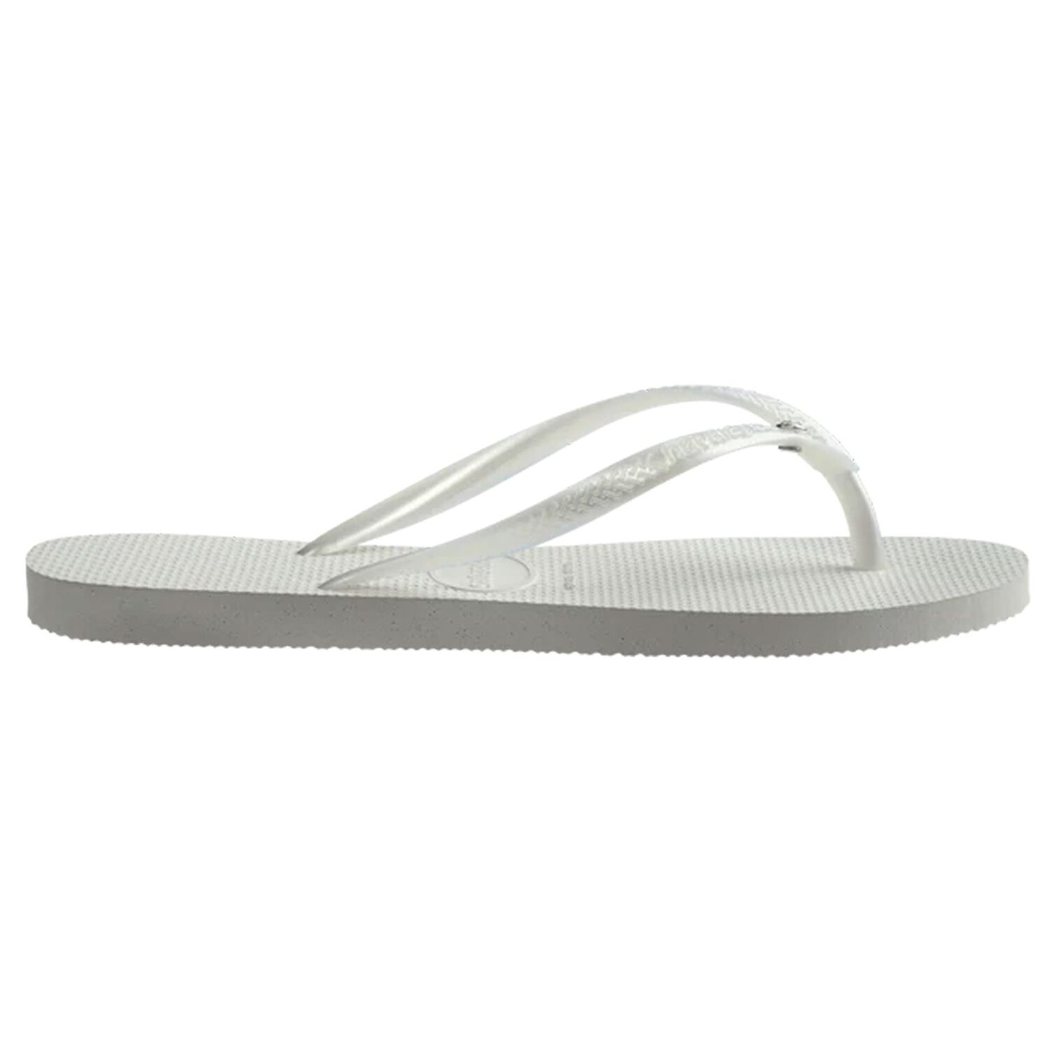 Girls Grey Logo Flip Flops, 2, hi-res