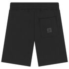 Boys Black Shorts, 1, hi-res