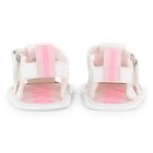 Baby Girls White Logo Sandals, 1, hi-res