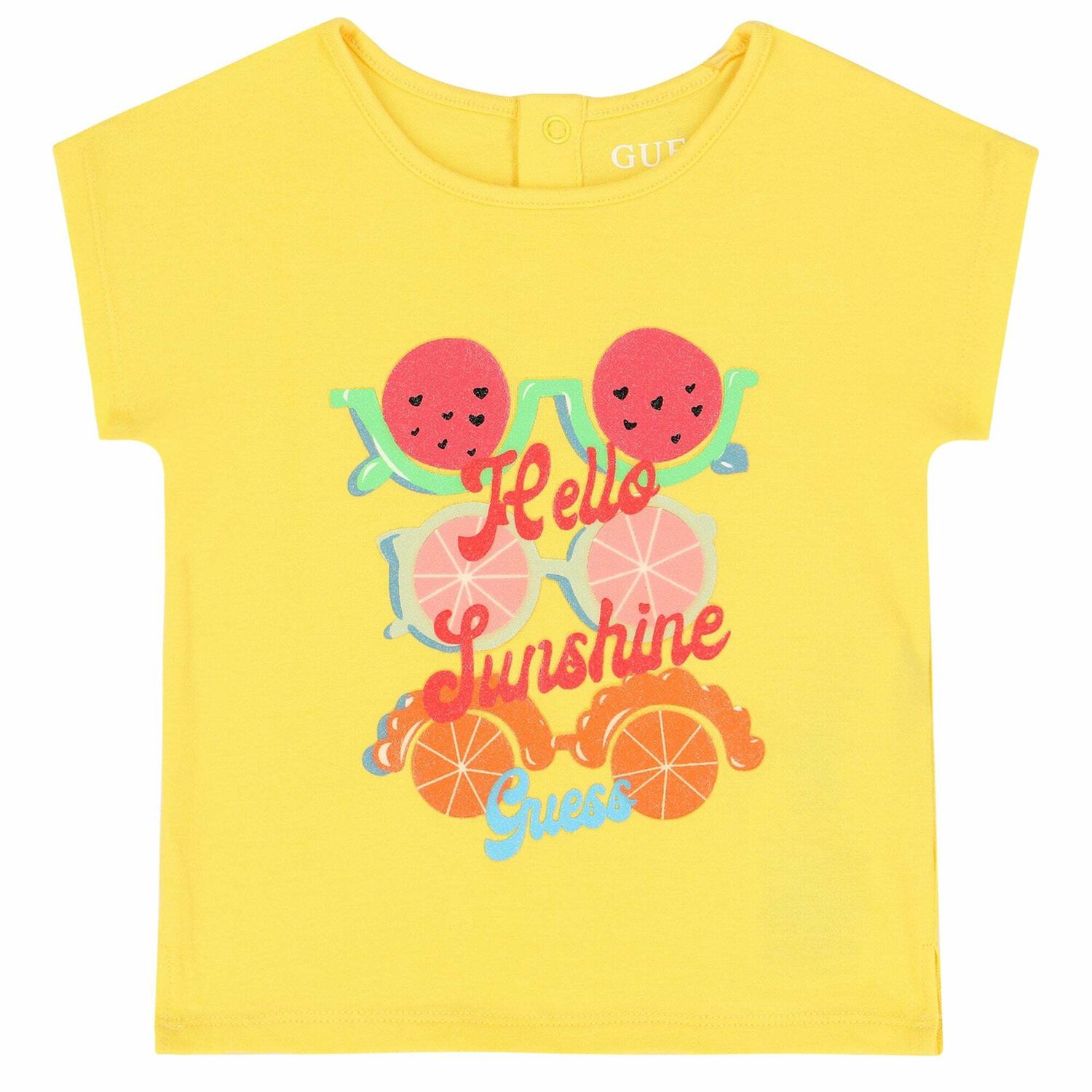 طقم تنورة باللون الأصفر والأزرق للبنات, 1, hi-res