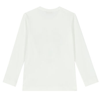 توب بأكمام باللون العاجي للبنات